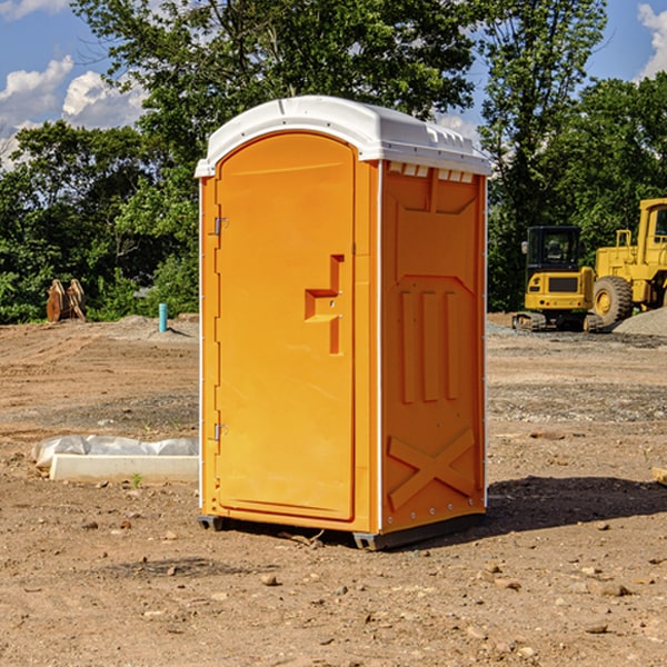 how often are the portable restrooms cleaned and serviced during a rental period in Madison Nebraska